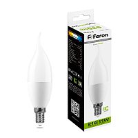 Лампа светодиодная, (11W) 230V E14 4000K на ветру С37T, LB-770 FERON