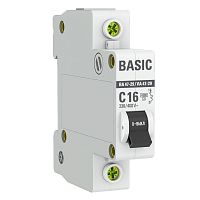 Автоматический выключатель 1P 16А (C) 4,5кА ВА 47-29  Basic mcb4729-1-16C