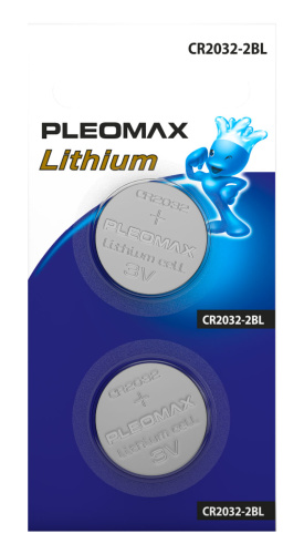 Батарейки Pleomax CR2032-2BL Lithium (60/240/43200) фото 2