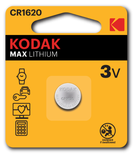 Батарейки Kodak CR1620-1BL MAX Lithium (60/240/50400)