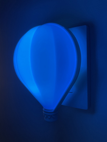 Ночник - светильник светодиодный ЭРА NN-607-LS-BU в розетку с датчиком освещенности синий фото 4