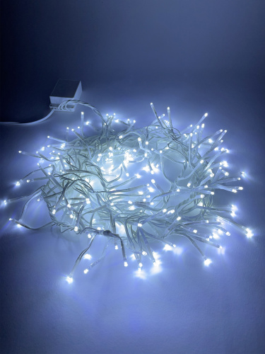 ENIN - WC ЭРА Гирлянда LED Мишура 3,9 м белый провод, холодный свет,  220V (24/576) фото 3