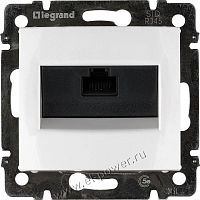 Информационная розетка - Valena - RJ45 - категория 5e - UTP - 1 выход - с захватами - White