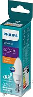 Лампочка светодиодная Philips ESS LEDCandle B35 6Вт 2700K Е14 / E14 свеча матовая теплый белый свет