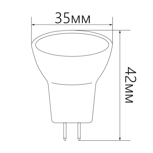 Лампа светодиодная, (3W) 230V G5.3 2700K MR11, LB-271 FERON фото 2