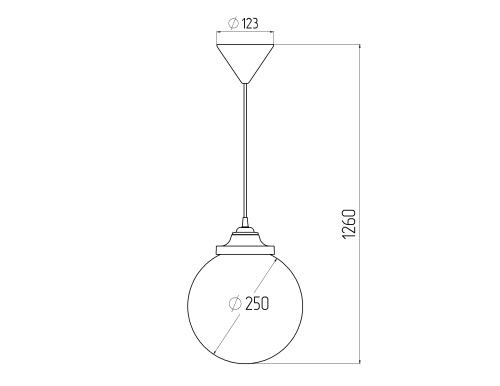 Cветильник потолочный ЭРА НСБ 01-60-251 шар опаловый подвесной на шнуре IP44 Е27 max 60 Вт d250mm фото 10