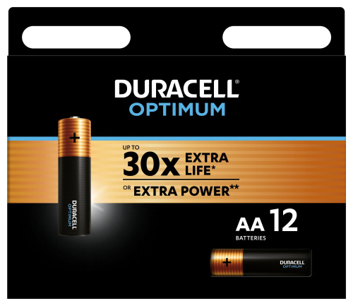 Алкалиновая батарейка Duracell АА 1,5v 12 шт. LR6-12BL Optimum фото 2