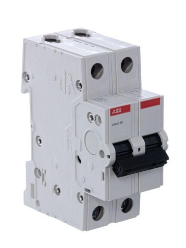 Выключатель автоматический модульный 2п C 25А 4.5кА Basic M BMS412C25 ABB 2CDS642041R0254 фото 3