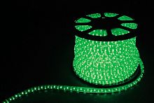 Дюралайт (лента светодиодная), 3W 50м 230V 72LED/м 11х18мм, зеленый, LED-F3W с 2 заглушками, 2 сетев