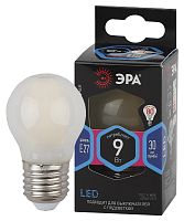 Лампочка светодиодная ЭРА F-LED P45-9w-840-E27 frost E27 / Е27 9Вт филамент шар матовый нейтральный 