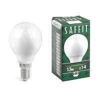 Лампа светодиодная, 13W 230V E14 2700K G45, SBG4513 SAFFIT