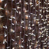 Гирлянда светодиодная Занавес 2х3м 600 LED БЕЛЫЙ белый ПВХ IP65 эффект мерцания 230В нужен блок 303-500-1 NEON-NIGHT