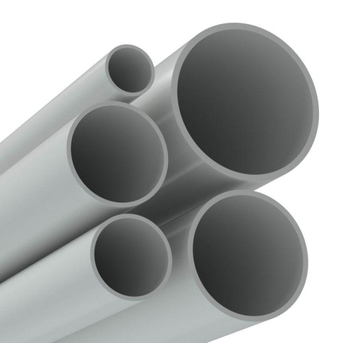 Труба ПВХ жёсткая гладкая д.50мм, лёгкая, 3м, цвет серый фото 3