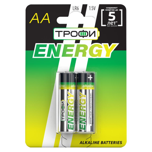 Батарейки Трофи LR6-2BL ENERGY Alkaline (20/360/8640)