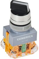 Переключатель D7-11X2 2 полож. 1з+1р черн. GENERICA BSW50-11X2-3-21-2-K02-G