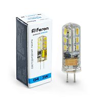 Лампа светодиодная, (3W) 12V G4 6400K JC, LB-422 FERON