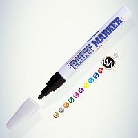 088370 MunHwa Маркер-краска PAINT MARKER, ЧЕРНАЯ 4мм (PM-01) (12/576/14400)