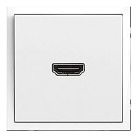 Розетка HDMI 2.0 Type A (механизм), STEKKER, серия Эмили, RST00-5118-01, белый фарфор, soft touch