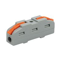 Клемма СМК 222-421 проходная 1 полюс (0,08-4 мм²), серая (5 шт./уп.) REXANT
