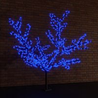 Светодиодное дерево Сакура, высота 2,4м, диаметр кроны 2,0м, синие светодиоды, IP 65, понижающий трансформатор в комплекте NEON-NIGHT
