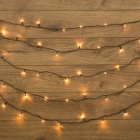 Гирлянда Твинкл Лайт 4 м, темно-зеленый ПВХ, 25 LED, цвет ТЕПЛЫЙ БЕЛЫЙ