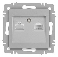 Розетка Intro Accent 6-303-03 информационная RJ45, IP20, СУ, алюминий