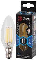 Лампочка светодиодная ЭРА F-LED B35-11W-840-E14 Е14 / Е14 11Вт филамент свеча нейтральный белый свет