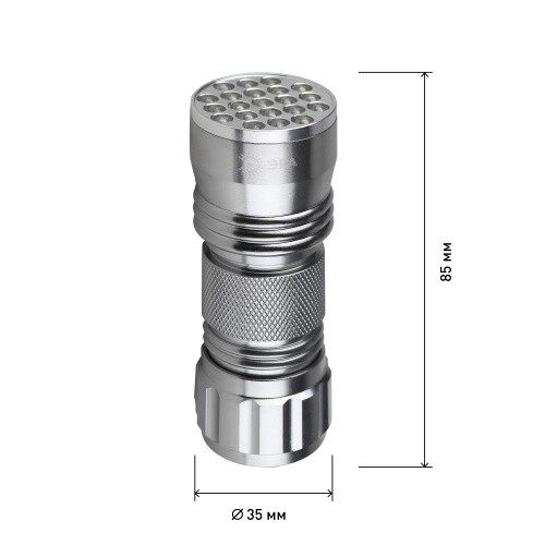 Светодиодный фонарь ЭРА SD21 ручной на батарейках алюминиевый фото 5