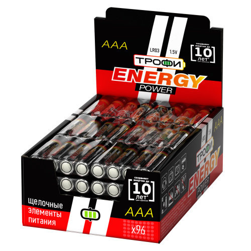 Батарейки Трофи LR03-4S promo-box ENERGY POWER Alkaline (96/384/36864) фото 2