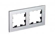 Рамка 2-м AtlasDesign Nature металл серебро SE ATN312102