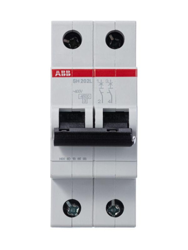 Aвтоматический выключатель 2P SH202L C20* ABB фото 2