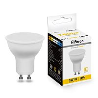 Лампа светодиодная, (9W) 230V GU10 2700K MR16, LB-560 FERON