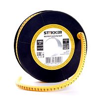 Кабель-маркер "7" для провода сеч.2,5мм , желтый, CBMR25-7 (1000шт в упак) STEKKER
