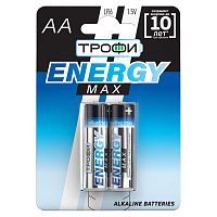 Батарейки Трофи LR6-2BL ENERGY MAX Alkaline (40/320/15360)