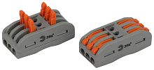 Клемма ЭРА NO-225-395 проходная 222-2413 с рычагами 3 полюса 0.08-2.5/4 мм2 упаковка 15 шт