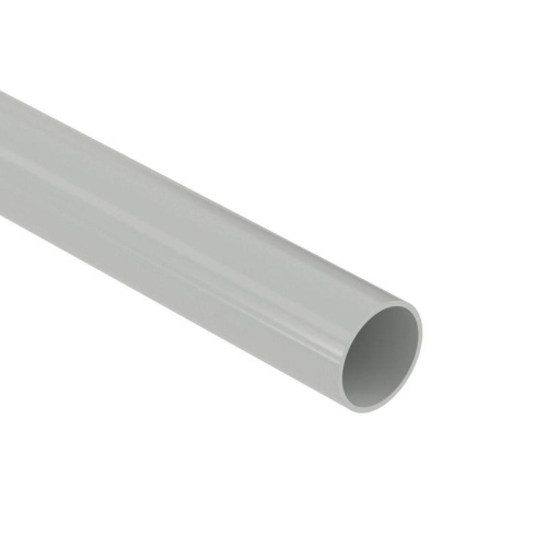 Труба ПВХ жёсткая гладкая д.50мм, лёгкая, 3м, цвет серый фото 2