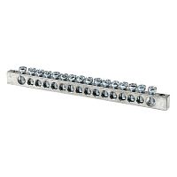 Шина PEN "ноль-земля" (6x9мм) 16 отв. цинк крепеж по краям EKF sn1-63-16-k
