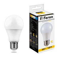 Лампа светодиодная, (12W) 230V E27 2700K A60, LB-93 FERON