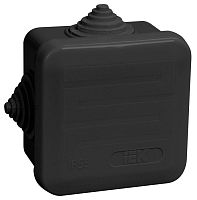 Коробка распаячная КМ41236 70х70х40мм IP44 4 вв. черная IEK