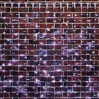 Гирлянда светодиодная Занавес 2х9м 1200 LED БЕЛЫЙ прозрачный ПВХ IP65 постоянное свечение 230В блок в комплекте NEON-NIGHT