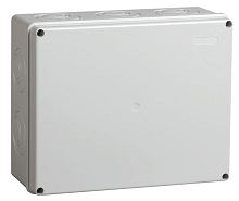 Коробка КМ41271 распаячная для о/п 240х195х90 мм IP44 (RAL7035, кабельные вводы 5 шт)