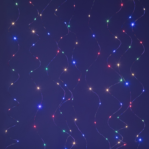 Светодиодная новогодняя гирлянда ЭРА ЕGNIG - ZM занавес с пультом 3*3 м мультиколор 300 LED фото 8