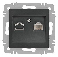 Розетка Intro Accent 6-303-07 информационная RJ45, IP20, СУ, графит