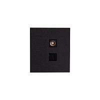 Розетка STRONG компьютерная RJ45 кат6 + TV с/у антрацит KRANZ