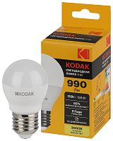 Лампочка светодиодная Kodak LED KODAK P45-11W-830-E27 E27 / Е27 11Вт шар теплый белый свет