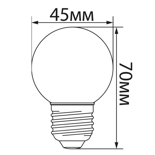 Лампа светодиодная, (1W) 230V E27 6400K G45 прозрачная, LB-37 FERON фото 5