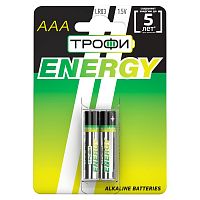 Батарейки Трофи LR03-2BL ENERGY Alkaline (20/480/17280)