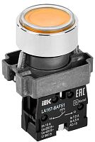 Кнопка LA167-BAF51 d=22мм 1з желтая IEK