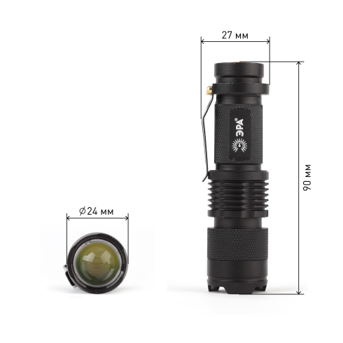 Светодиодный фонарь ЭРА UB-602 Компакт ручной на батарейках алюминиевый фото 4