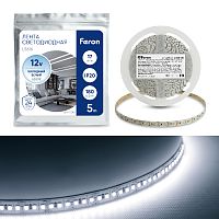 Лента светодиодная, 180SMD(2835)/m 17W/m 12V 5m 6500К, LS616